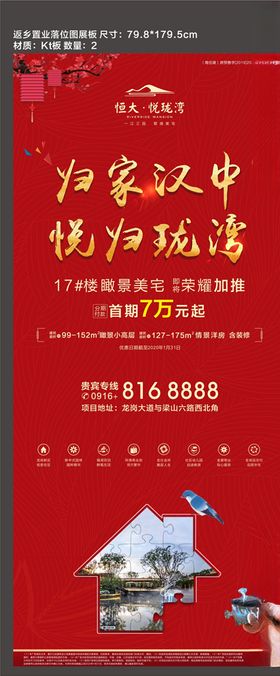 返乡置业展板kt板