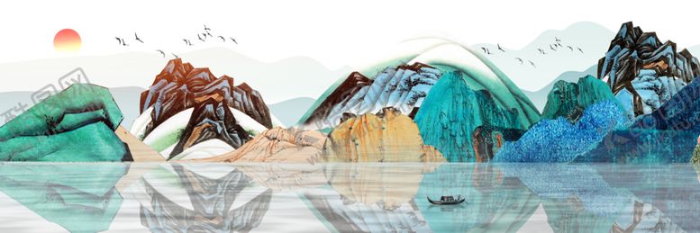 编号：72390109200228206989【酷图网】源文件下载-山水风景晶瓷画