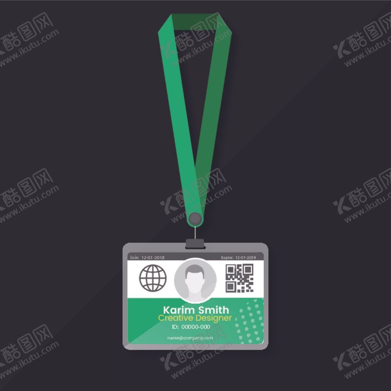编号：60735007030301295770【酷图网】源文件下载-胸卡工作证