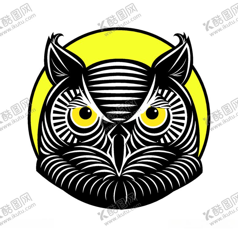 编号：82072209150556251634【酷图网】源文件下载-猫头鹰头矢量素材
