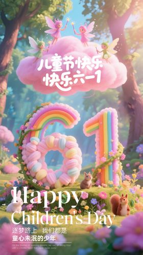 端午节六一儿童节梦幻主背景海报