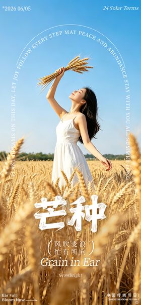 芒种海报芒种刷屏稿节气海报