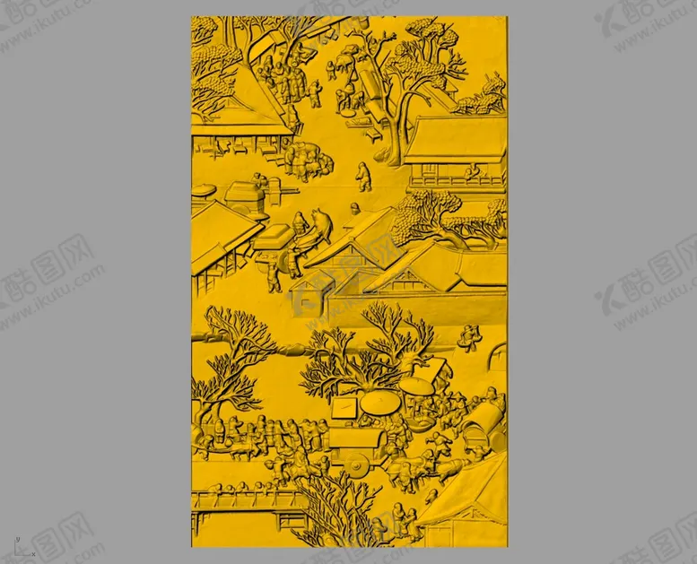 编号：66740301210101344776【酷图网】源文件下载-CAD浮雕装饰画立体模型  