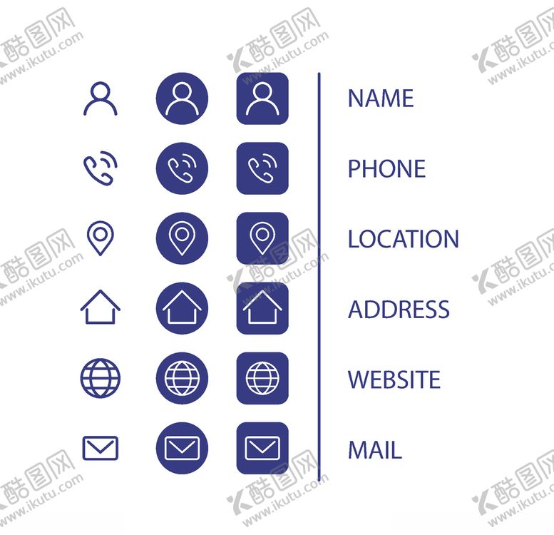 编号：19401209291127142911【酷图网】源文件下载-名片信息图标设计矢量素材