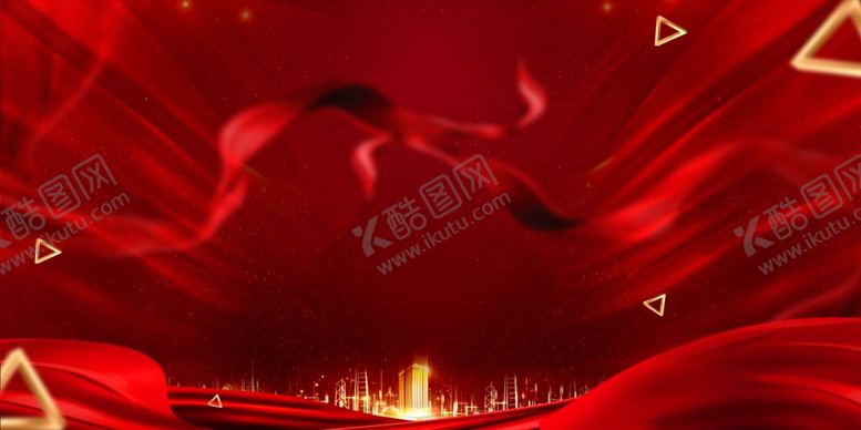 编号：43641301250411596174【酷图网】源文件下载-红色背景广告