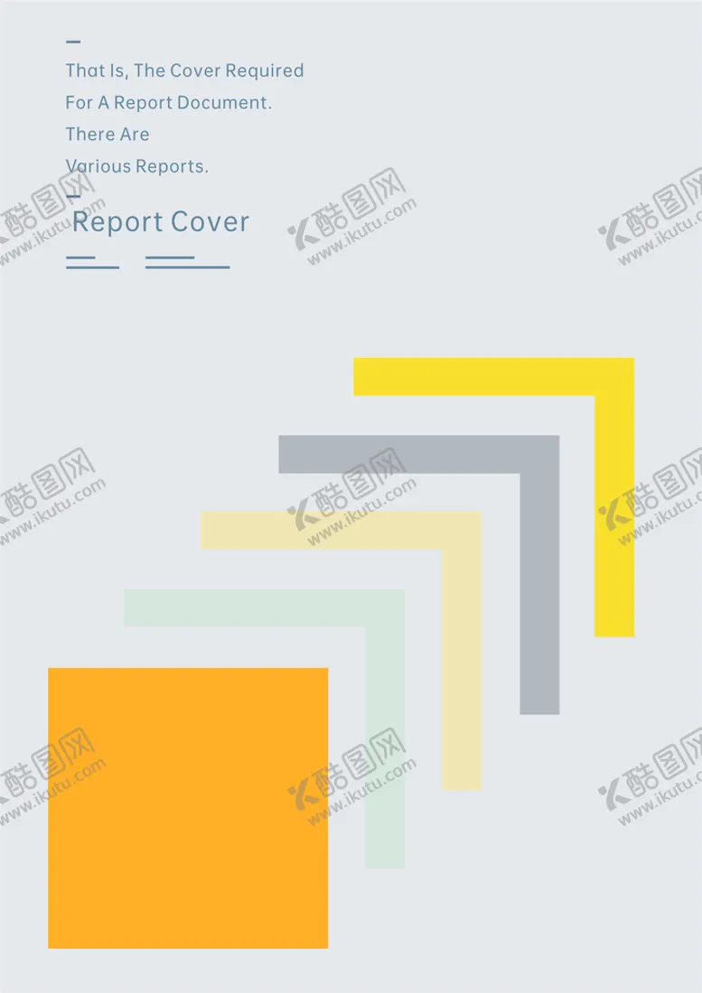 编号：92878701301439284255【酷图网】源文件下载-报告封面简约彩色