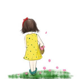 手绘女孩
