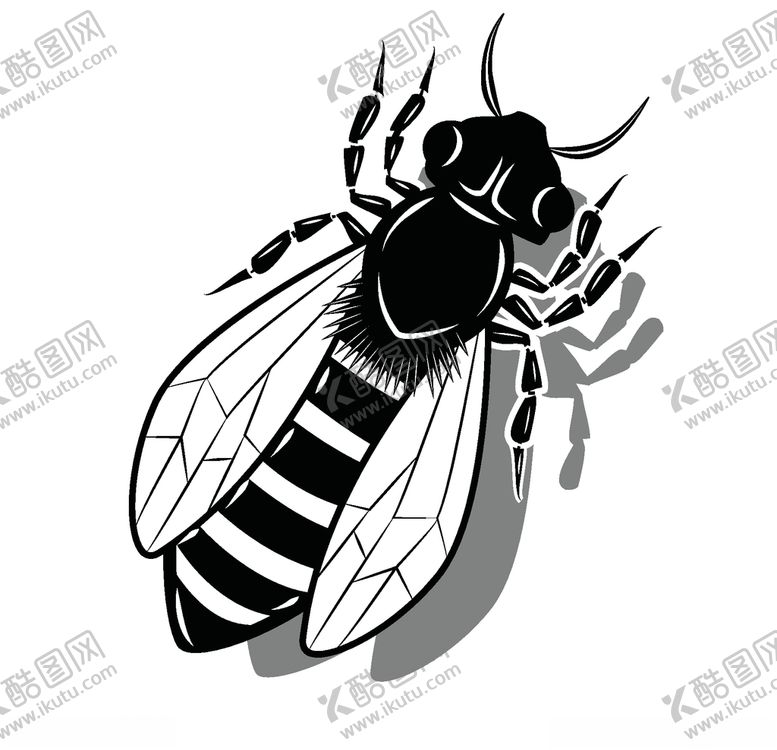 编号：82057706251816409674【酷图网】源文件下载-蜜蜂剪影矢量素材