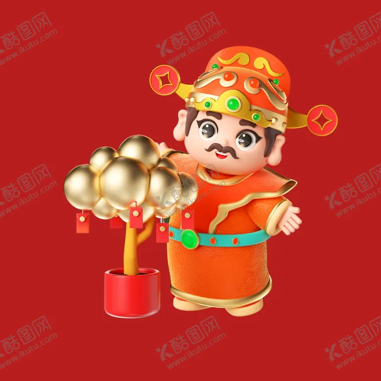 编号：53278901281931146625【酷图网】源文件下载-3D动画财神