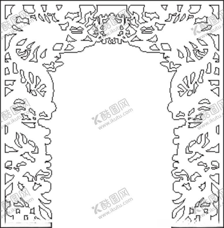 编号：67978110150053197820【酷图网】源文件下载-镂空雕刻背景墙雕花隔断