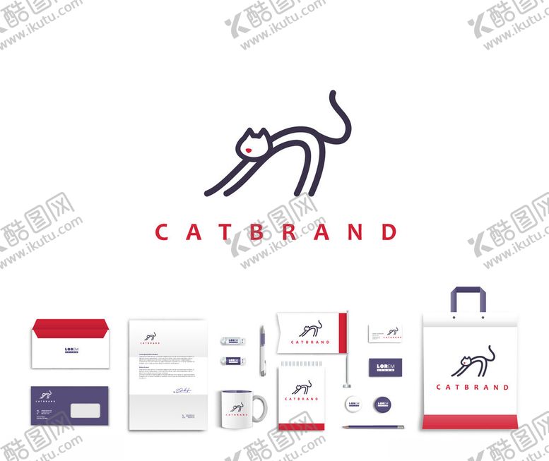 编号：62552804050133151543【酷图网】源文件下载-猫品牌视觉识别设计展示