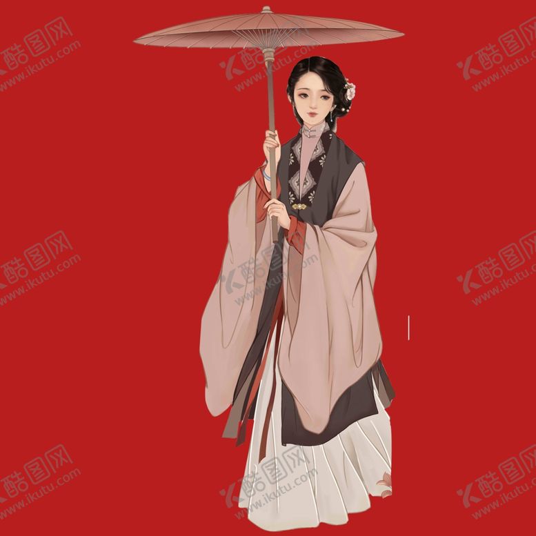 编号：12009903020019505514【酷图网】源文件下载-手绘古风人物