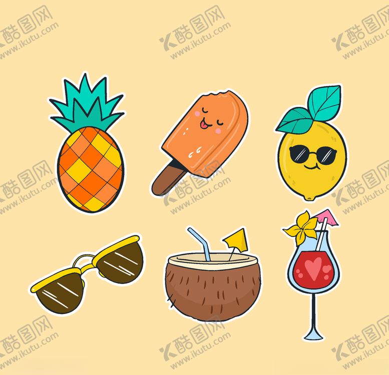 编号：45178207062220214557【酷图网】源文件下载-夏日元素