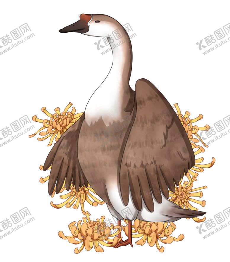 编号：80344407081113542434【酷图网】源文件下载-大雁插画卡通中秋背景素材