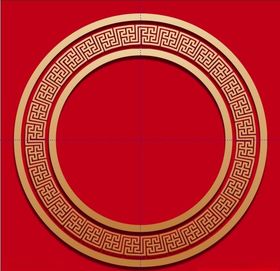 中国风边框金色