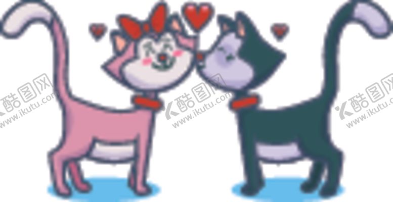 编号：84591710290506449790【酷图网】源文件下载-情侣小猫