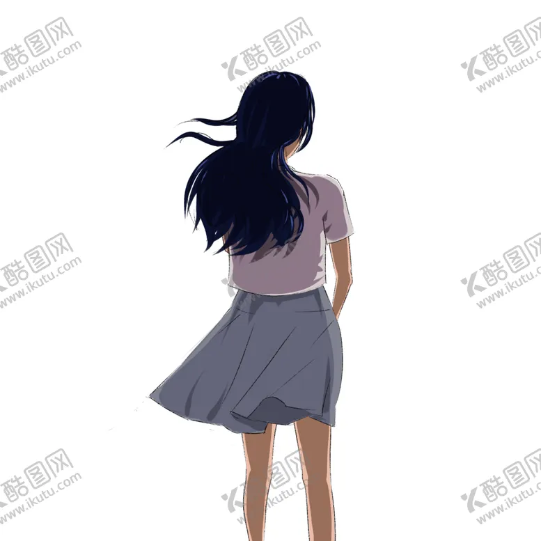 编号：77654704200111297880【酷图网】源文件下载-彩绘人物背影