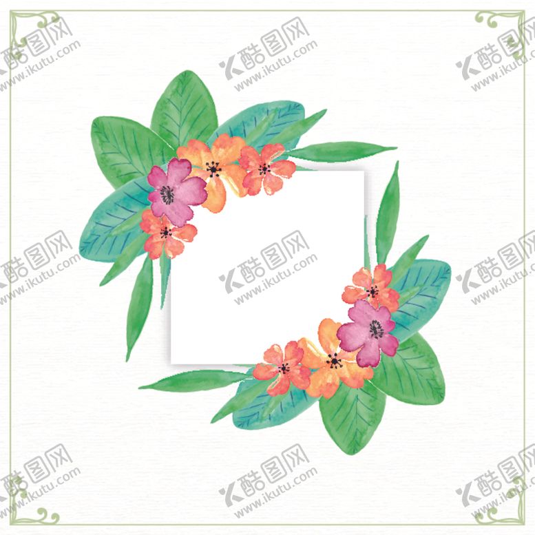 编号：46048704191415063456【酷图网】源文件下载-水彩花卉插画