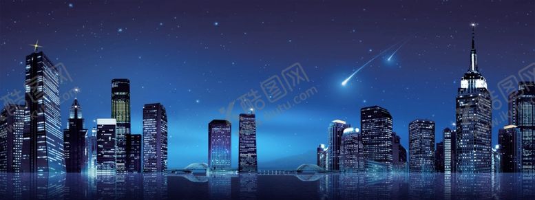 编号：89561810020345318070【酷图网】源文件下载-都市流星夜景