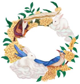中秋插画   可爱卡通兔子