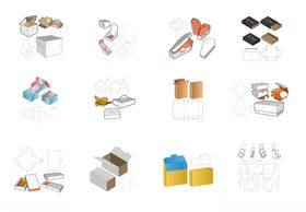 包装盒子模型图