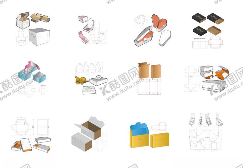 编号：70796711021208159457【酷图网】源文件下载-包装盒子模型图