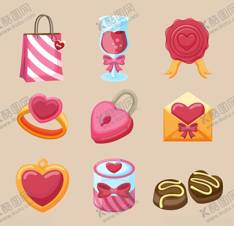 编号：36135109111104486119【酷图网】源文件下载-浪漫情人节元素