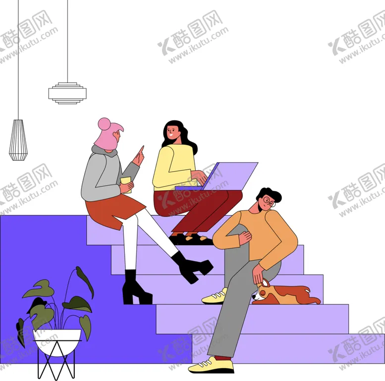 编号：80527202132225494309【酷图网】源文件下载-人物场景插画