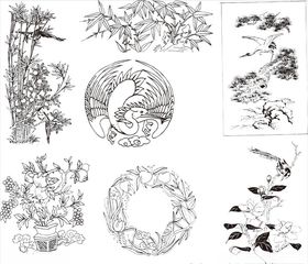 传统图案书籍插画中国元素