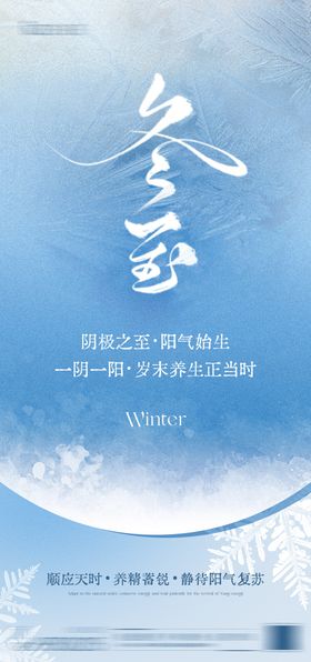 冬至节气简约海报