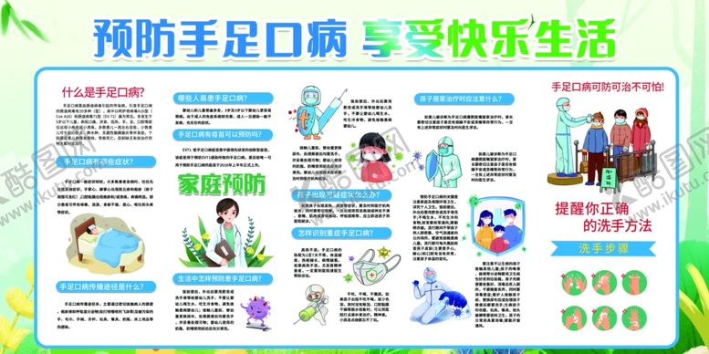 编号：98307205241010358938【酷图网】源文件下载-预防手足口病宣传海报