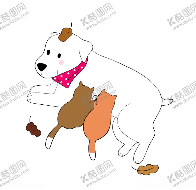 编号：17368206180544419787【酷图网】源文件下载-正在吃奶的小狗出插画