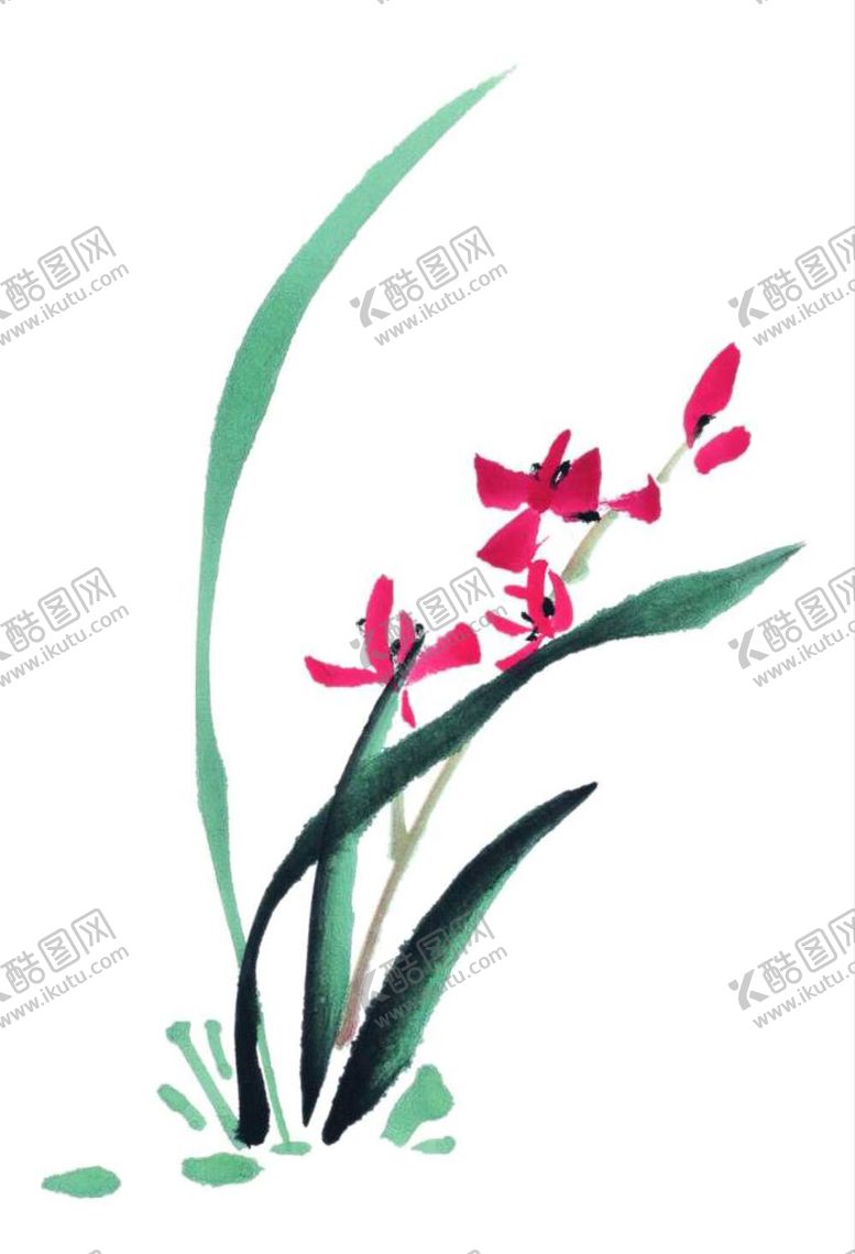 编号：44911312060059319784【酷图网】源文件下载- 水墨兰花PNG 