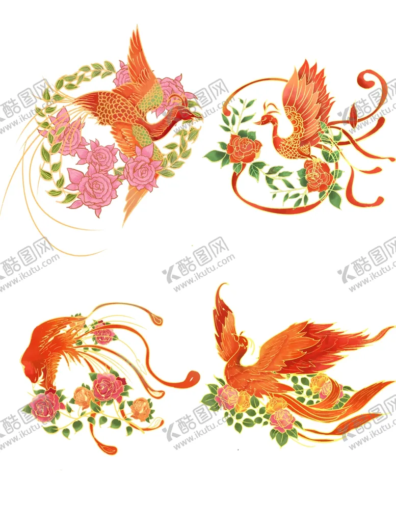 编号：65150307021357259587【酷图网】源文件下载-国潮凤凰插画