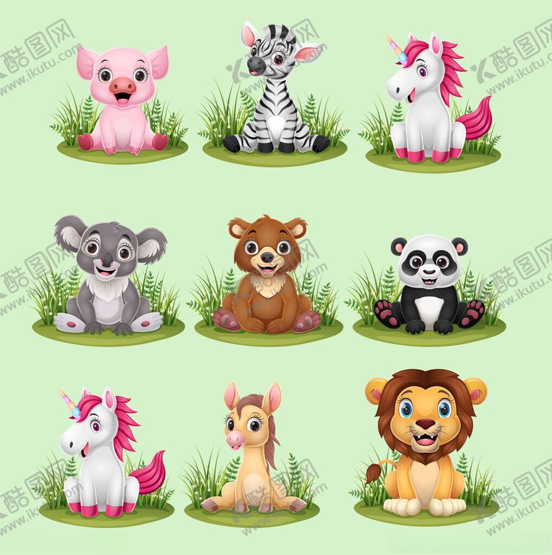 编号：17967011021423452656【酷图网】源文件下载-卡通动物