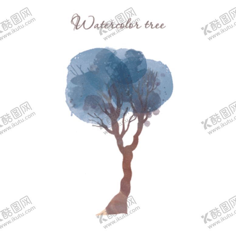 编号：92687009111437243247【酷图网】源文件下载-梦幻水彩植物树木插画
