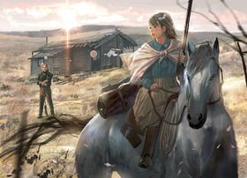 日式小清新街道风景插画