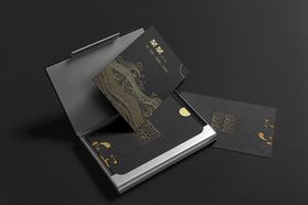 烫金凹凸简约大气创意名片设计