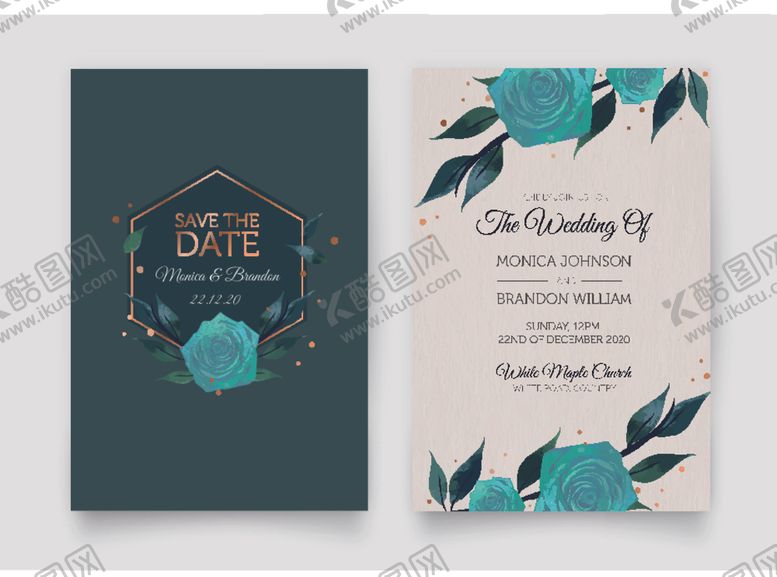 编号：81776309151424067255【酷图网】源文件下载-清新自然典雅植物花卉邀请函