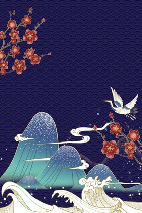 中国风国潮背景插画