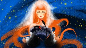 唯美风景创意插画