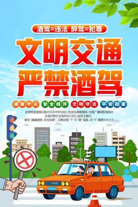文明交通严禁酒驾宣传图
