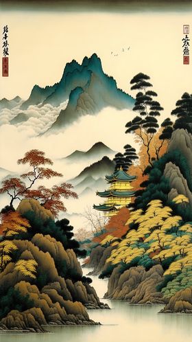 国画山水画