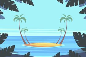 夏日海报背景度假旅行旅游沙滩