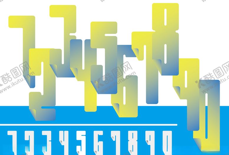 编号：75073307070606061732【酷图网】源文件下载-圆角卷边阿拉伯数字