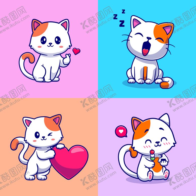 编号：09572109182349479147【酷图网】源文件下载-猫咪卡通ip