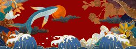 中国风国潮背景插画
