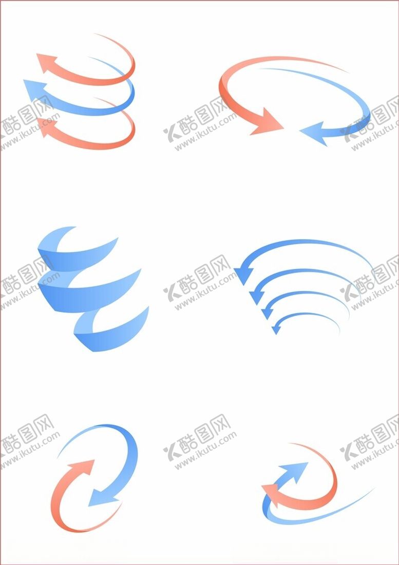 编号：74394802192156347666【酷图网】源文件下载-卡通旋转彩色箭头免抠图标
