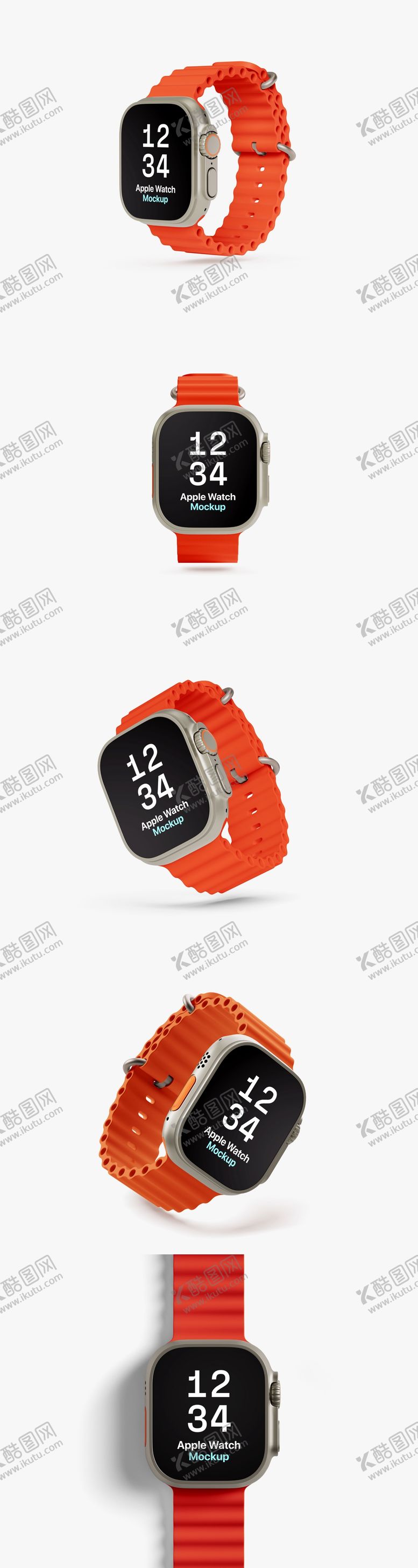 编号：29608305142041498579【酷图网】源文件下载-AppleWatch贴图样机