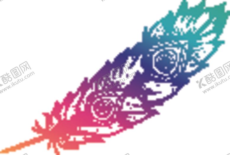 编号：21330909240426163482【酷图网】源文件下载-彩色渐变羽毛